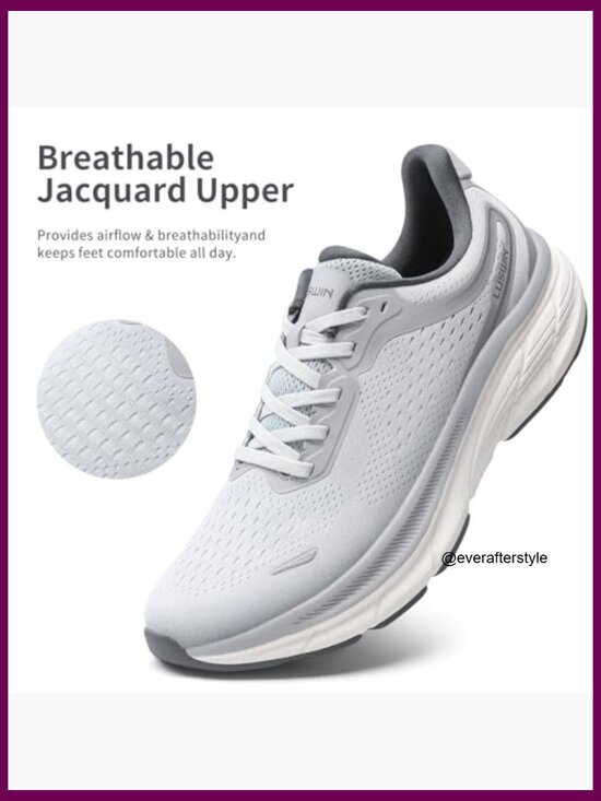 Lightweight Breathable Mesh Walking Running Sneakers with Cushioning main image 4